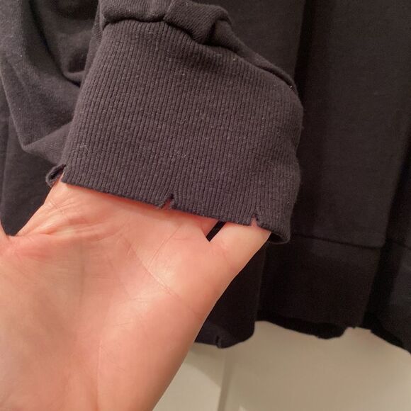 Jessica Simpson Maternity Sweatshirt‎ Crew Neck Black Size Small - Picture 4 of 8